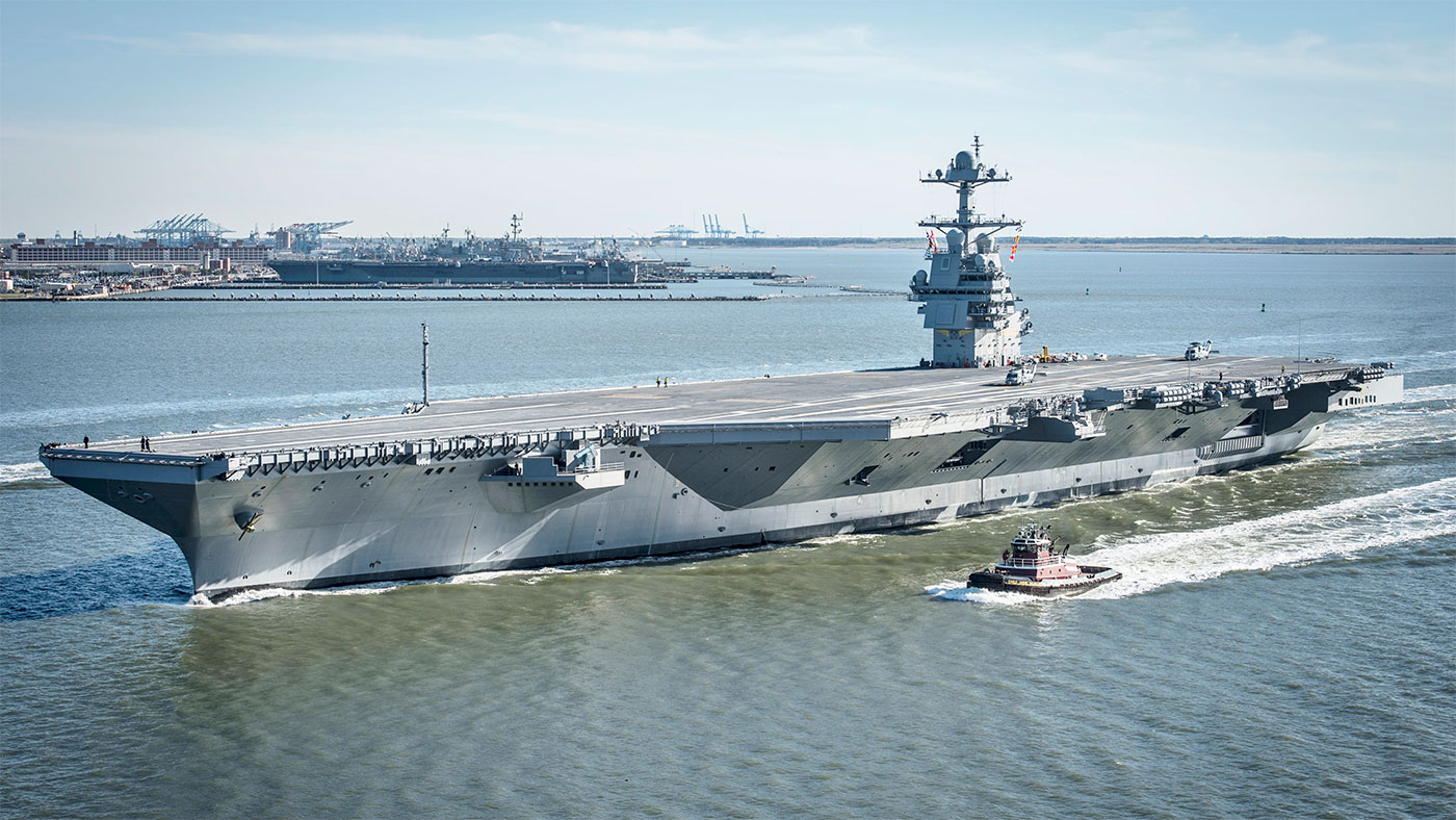 Самый большой авианосец — авианосец USS Gerald R. Ford